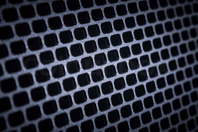 Closeup of seamless metallic grid, stock photo