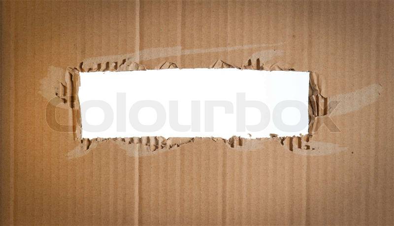 Corrugated cardboard isolated on white as a background, stock photo