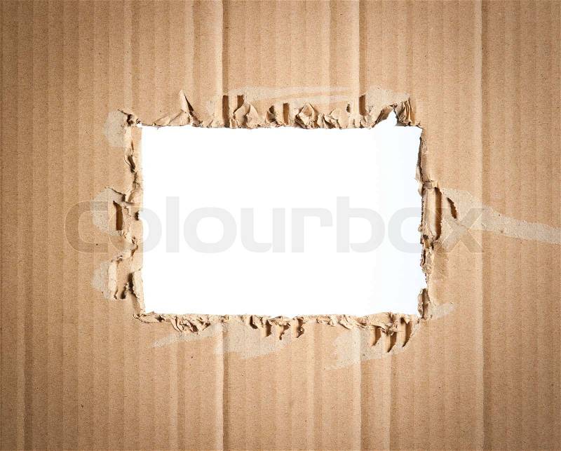 Corrugated cardboard isolated on white as a background, stock photo