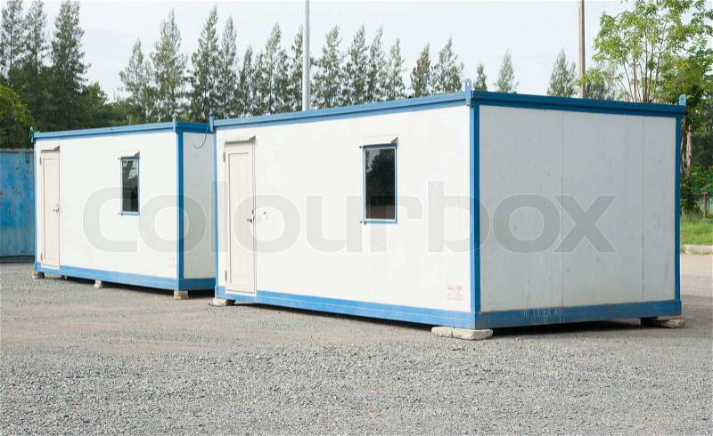 Cargo container house, stock photo
