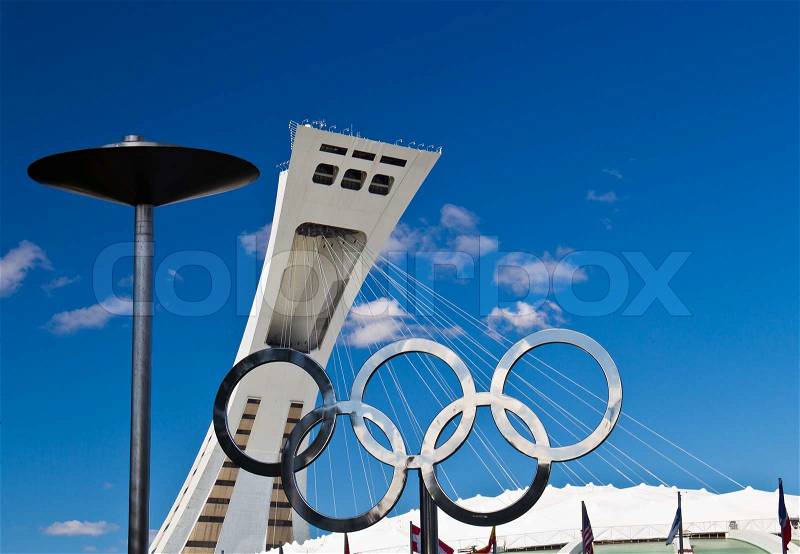 The Olympic Stadium in Monreal, Canada. Home of the 1976 Summer Olympic Games, stock photo