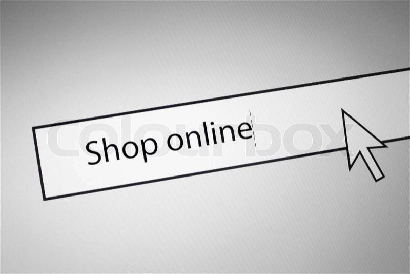Shop online, stock photo