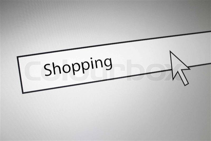 Shopping online, stock photo