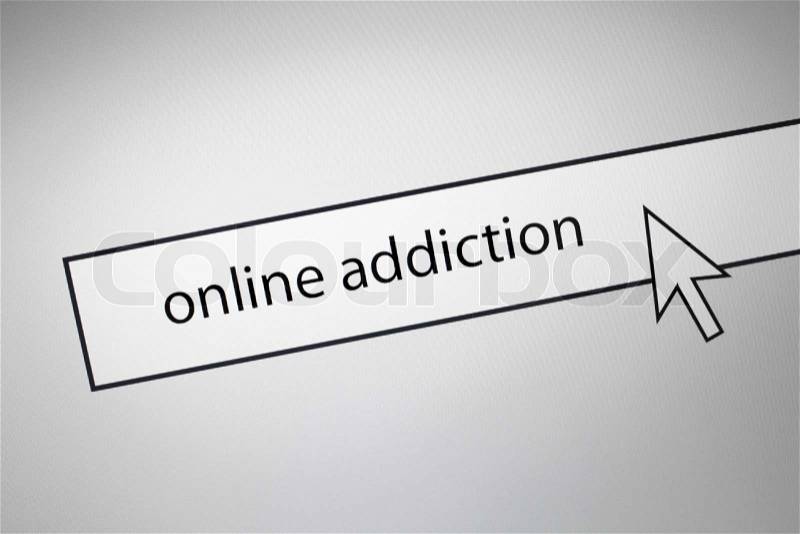 Online addiction, stock photo
