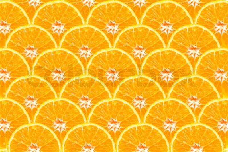 Half of orange isolated on white background, stock photo