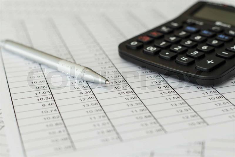 Finance business calculation, stock photo