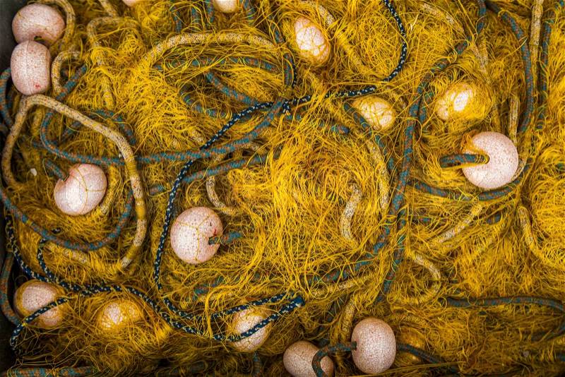 Abstract background of fishing nets, stock photo