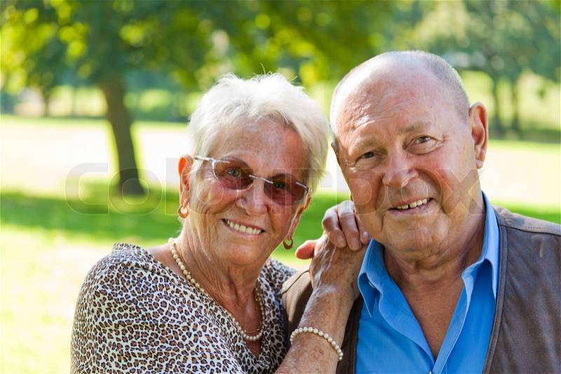 Mature couple in love senior citizens. Portraits of a married couple, stock photo