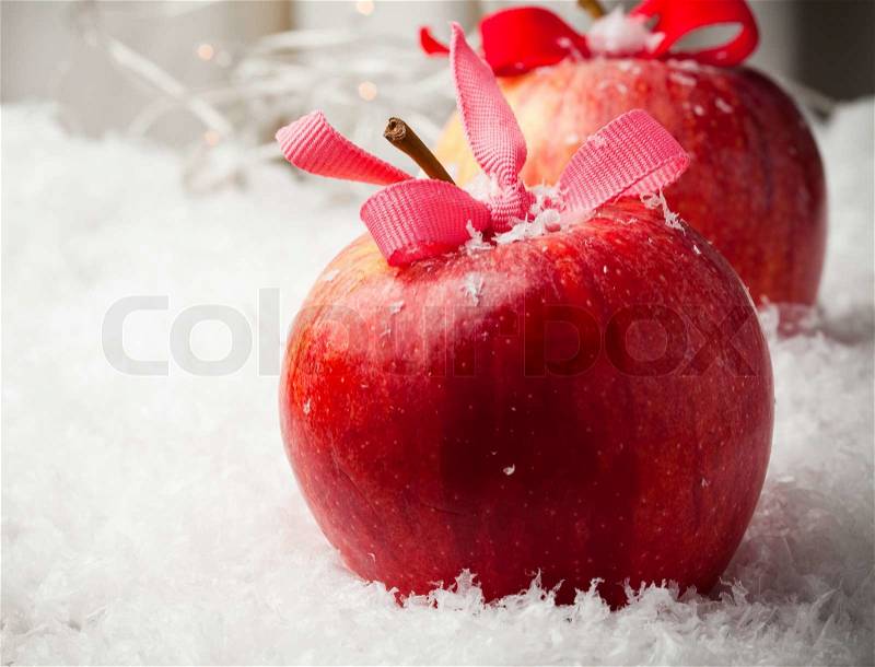 Christmas apples, stock photo