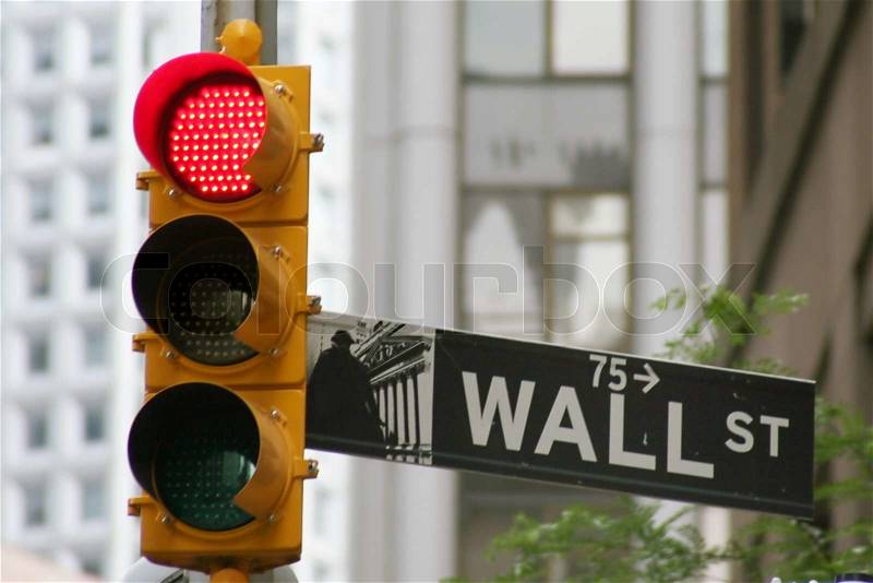 USA, New York, Wall Street, Stock Exchange. Example picture for stock and shares, stock photo