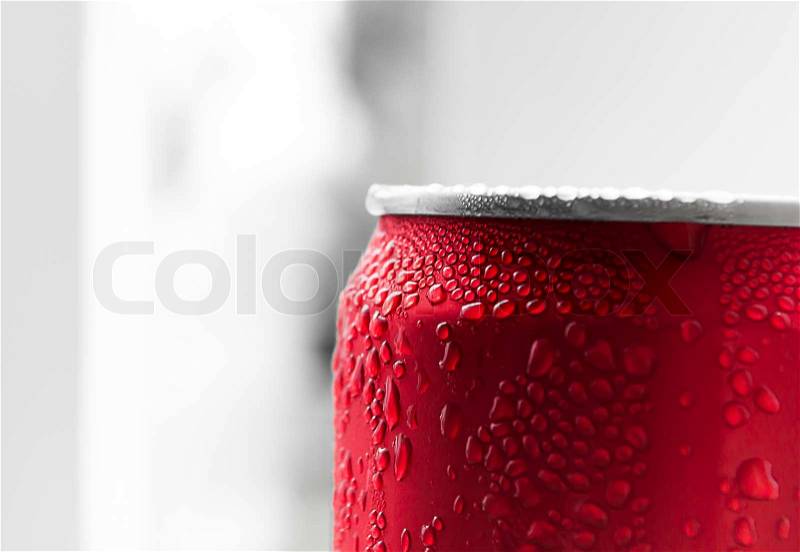 Water droplets on soda cans for background, stock photo