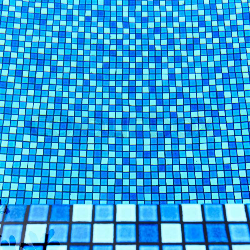Tile texture background of swimming pool tiles, stock photo