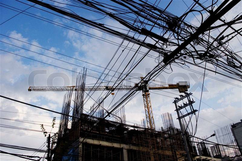 Construction site in asia countries, photos taken in philippines, stock photo
