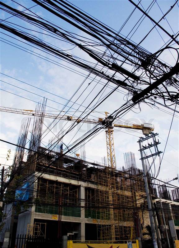 Construction site in asia, photos taken in philippines, stock photo