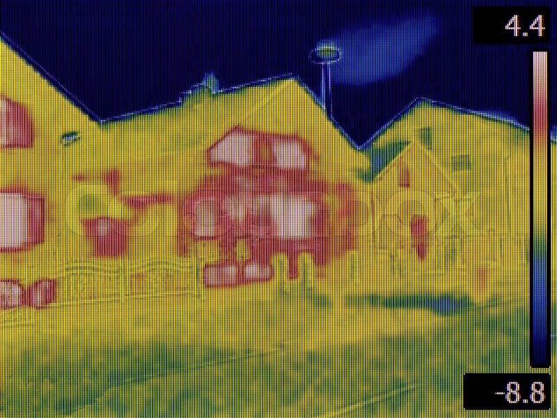 Thermal Image of a Heat Loss, stock photo