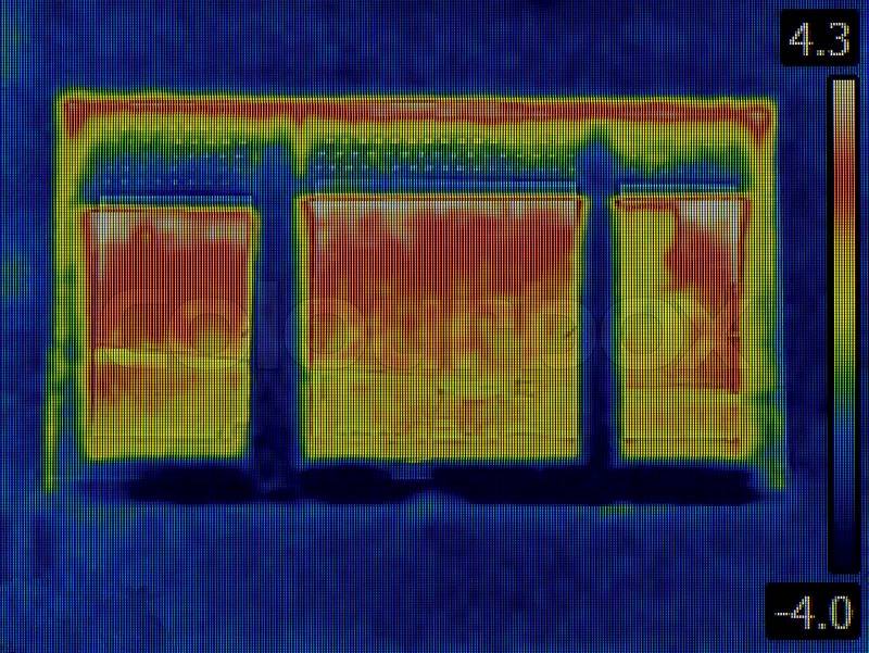 Thermal Image of a Heat Loss through Window, stock photo
