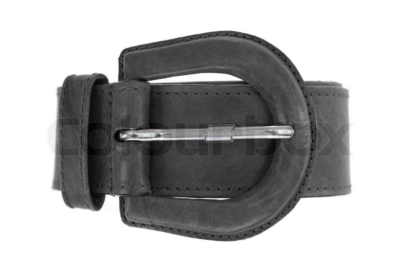 A close up shot of a belt buckle, stock photo