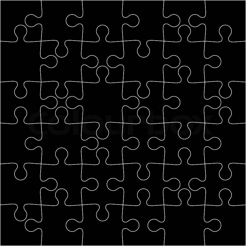 Stock vector of 'Black background Vector Illustration jigsaw puzzle.'