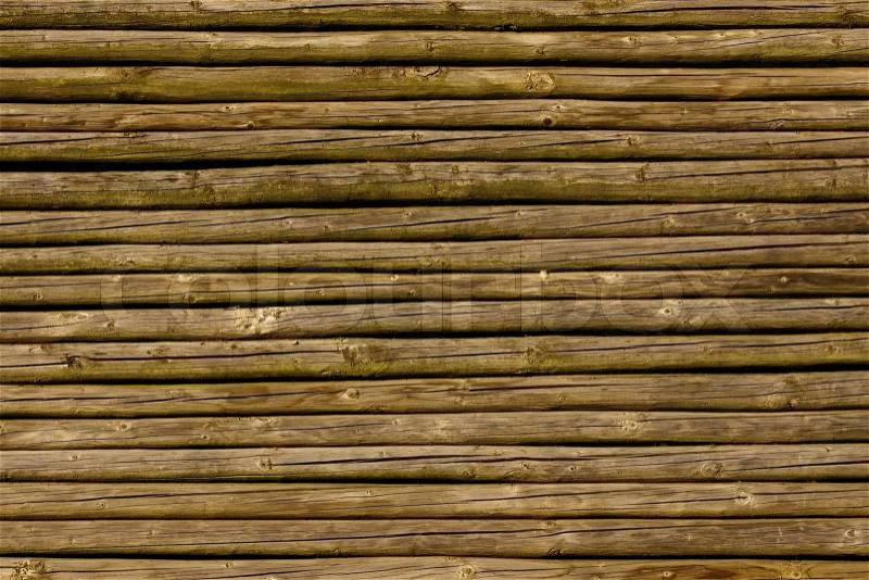 Full frame photo of a brown Lath fence / raftehegh, stock photo