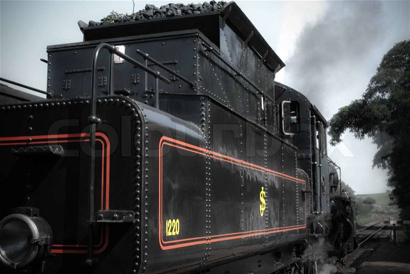Black coal train, stock photo
