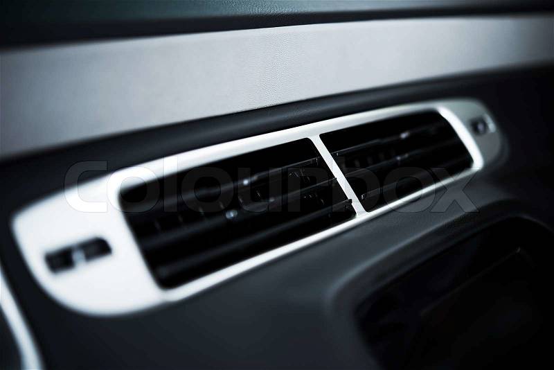 Car Air Condition Vent Closeup. Modern Vehicle Interior and Features, stock photo