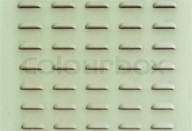 Green color metal plate with ventilation hole, stock photo