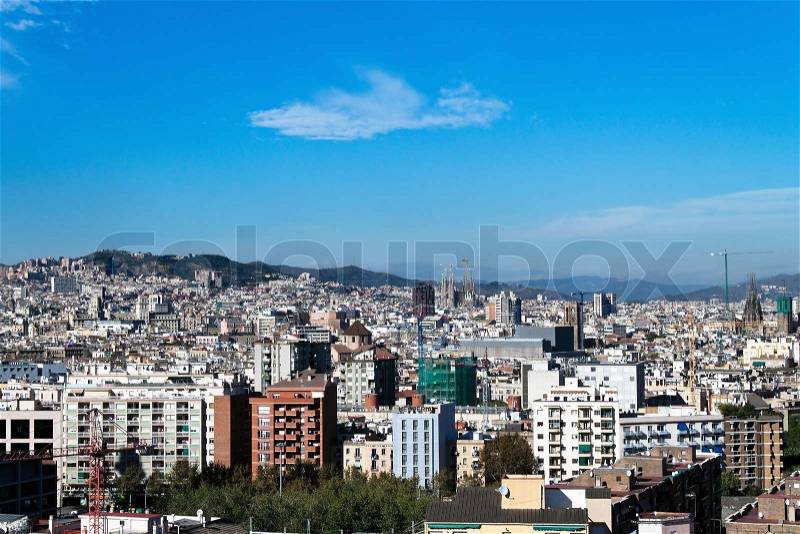 Spain - Barcelona - Overview. Overview of the beautiful city, stock photo
