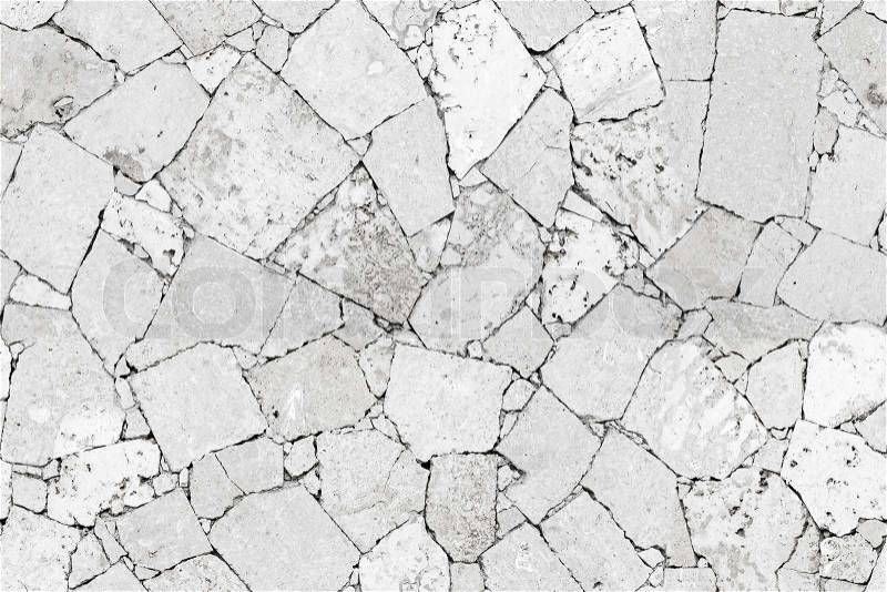 White stone wall detailed seamless background photo texture, stock photo