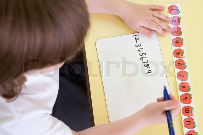 Stock image of \'school, maths, copying\'