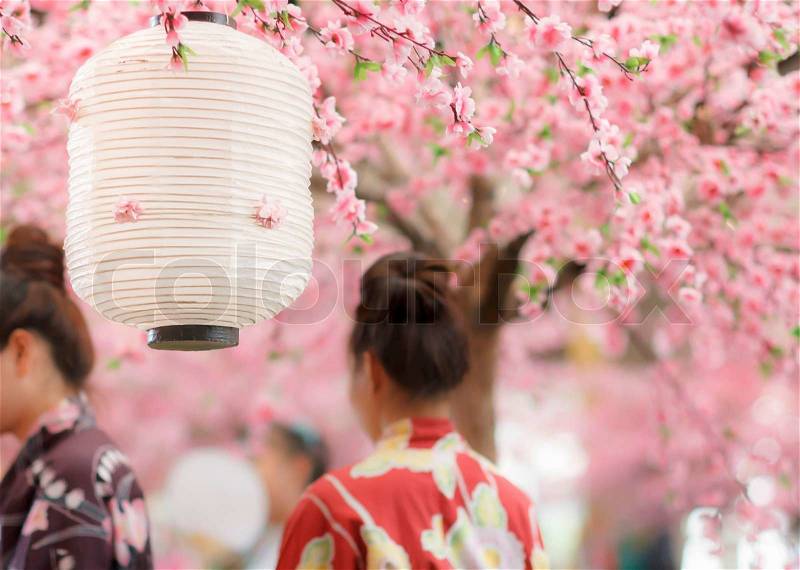 Japanese lantern in festival, stock photo