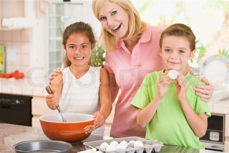 Stock image of 'kids, cooking, horizontal'