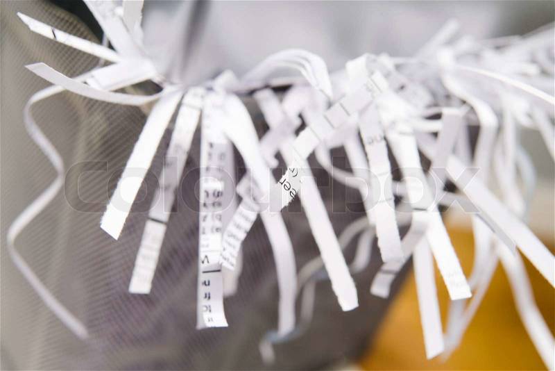 Stock image of \'shredder, paper, shredded\'