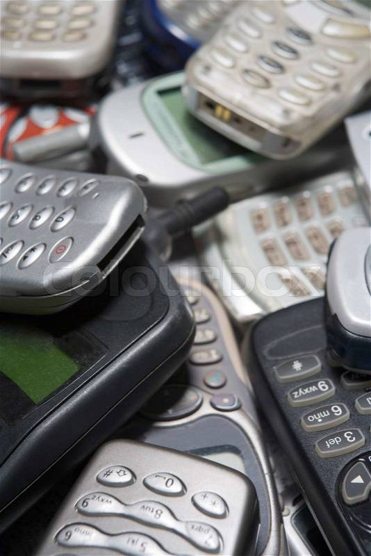 Stock image of \'cellphone, old, recycling\'