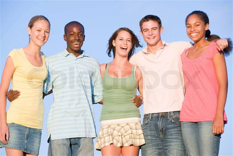 Stock image of \'young adult, five people, 14 year old\'