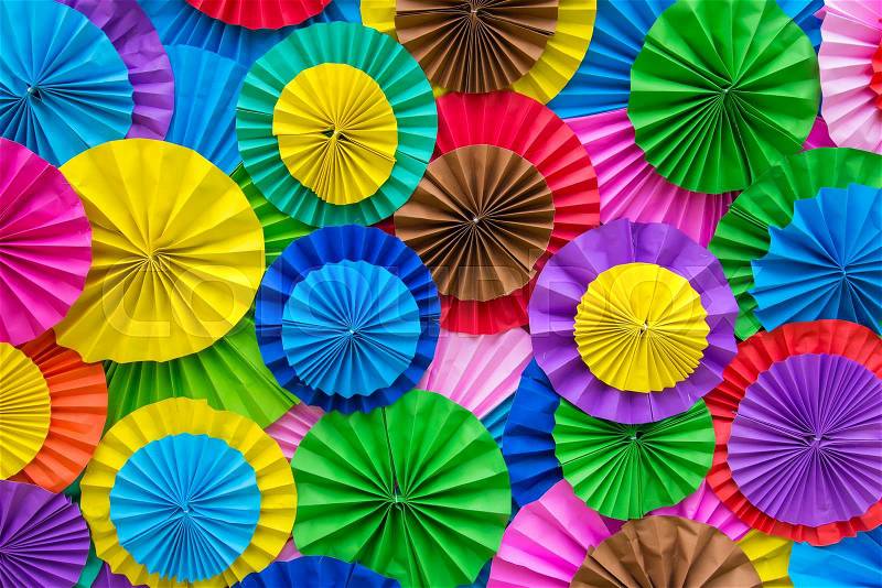 Paper folding multicolored abstract for background, stock photo