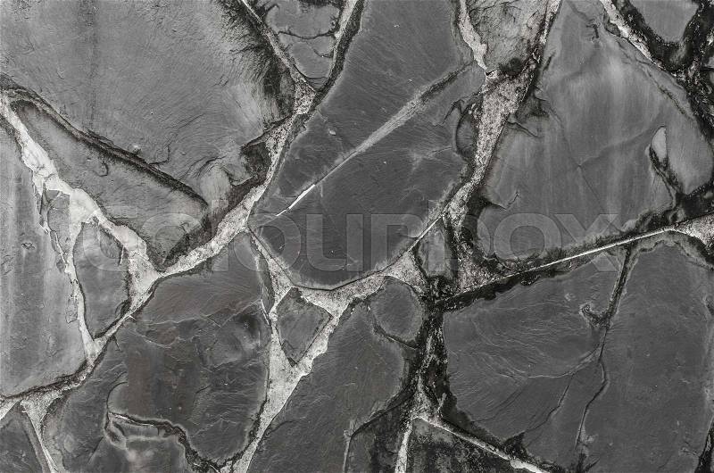 Stone floor plastered with cement for background, stock photo