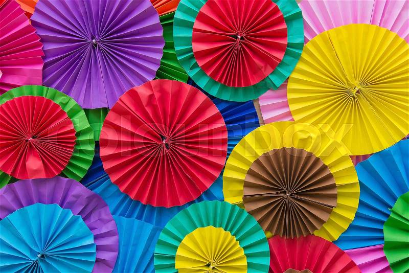 Paper folding multicolored abstract for background, stock photo
