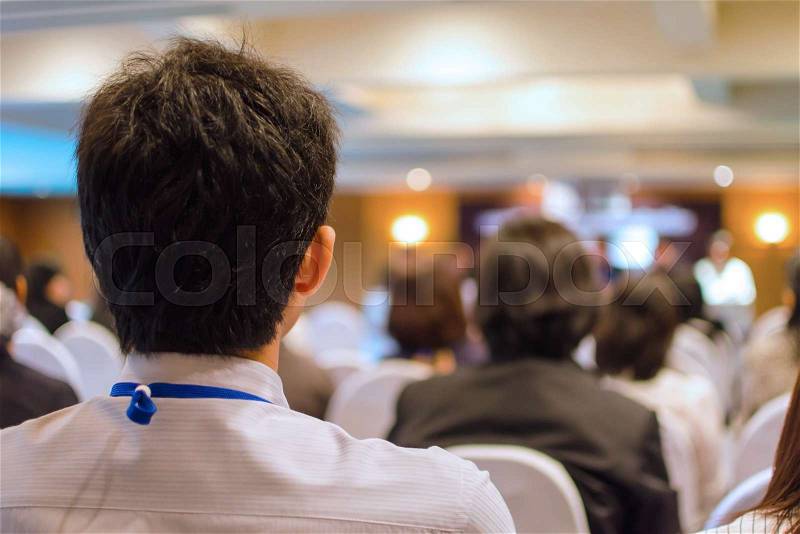 Business Conference and Presentation in the conference hall, stock photo