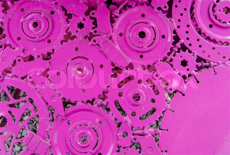 Pink Mechanical ratchets for background, stock photo