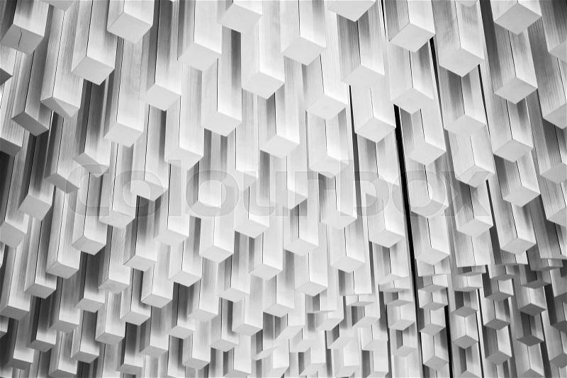 Abstract modern architecture fragment. White design elements, stock photo