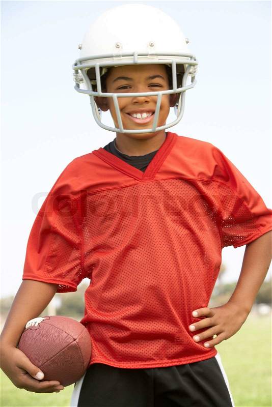 Young Boys In American Football Team, stock photo