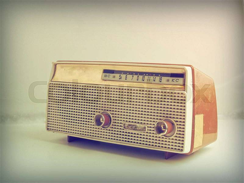Vintage radio in vintage color tone, stock photo