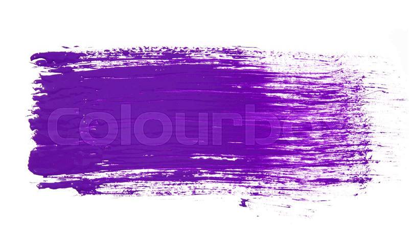Paint brush texture isolated on white, stock photo