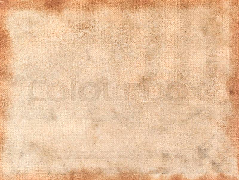 Texture old grunge canvas fabric burn edge as background, stock photo