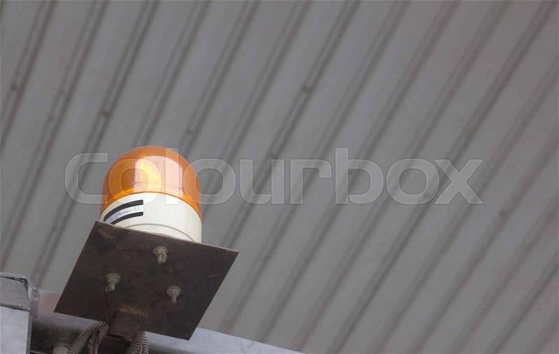 Emergency light on Forklift, stock photo