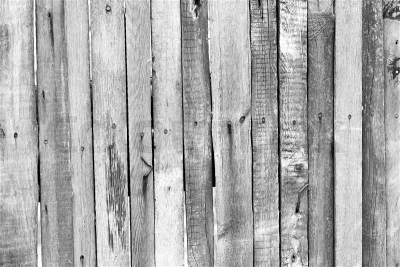 Wood texture barn board black and white photo, stock photo