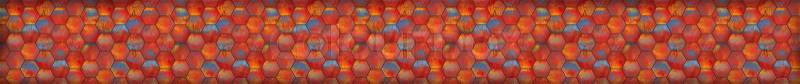 A colorful background made of hexagonal tiles (can be used as a website head), stock photo