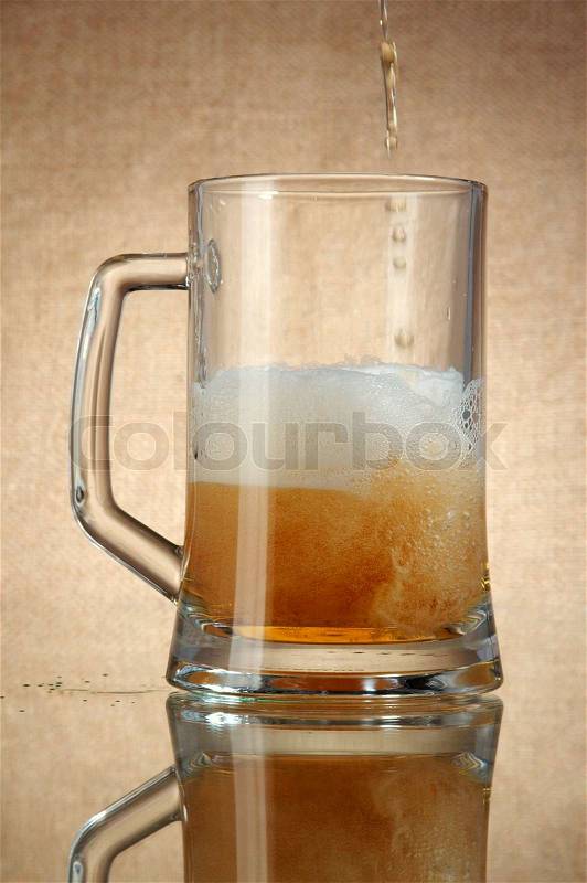 It is impossible to drink a lot of beer, it is injurious to health!, stock photo