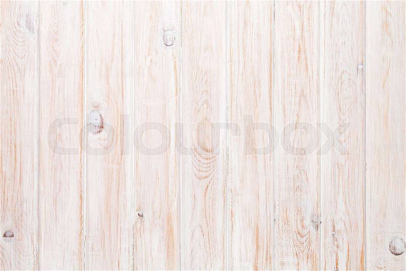 White wooden plank texture background, stock photo