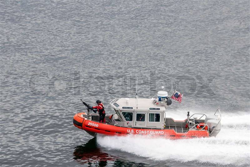 US Coast Guard Patrol Boat, stock photo